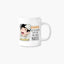 Taza Papá Huevos con diseño humorístico y capacidad de 360 ml, ideal para microondas y lavavajillas.