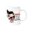 Taza Mamá Cañón divertida de cerámica, ideal para café o té, diseño original y apta para microondas y lavavajillas.